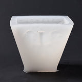 2 PCS Pyramid Shape DIY Candle Silicone Molds, Resin Casting Molds, For UV Resin, Epoxy Resin Jewelry Making, White, 77x96x85mm, Inner Diameter: 69x82mm