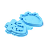Shaker Mold, DIY Quicksand Jewelry Silicone Molds, Resin Casting Molds, For UV Resin, Epoxy Resin Jewelry Making, Heart, Deep Sky Blue, 85.5x137x10mm, Inner Diameter: 79.5x58mm, 8.5x9.5mm