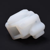 DIY Crystal Cluster Silicone Molds, Resin Casting Molds, For UV Resin, Epoxy Resin Jewelry Making, White, 55x73x49mm, Inner Diameter: 50x46mm