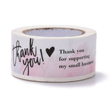 Craspire Pink Rectangle Paper Thank You Stickers, Paw Print with Word, Self-Adhesive Gift Tag Labels Youstickers, Word, 5.85x2.9cm, 500pcs/roll, 4rolls/set