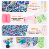 Craspire DIY Diamond Painting kits, Include Plastic Single Head Nail Art Rhinestones Pickers Pen, Plastic Scraper Tool & Cosmetics Cream Jar, Stainless Steel Beading Tweezers and Tray Plate, Mixed Color, 20x20x2mm