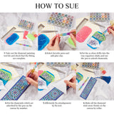 Craspire DIY Diamond Painting kits, Include Plastic Single Head Nail Art Rhinestones Pickers Pen, Plastic Scraper Tool & Cosmetics Cream Jar, Stainless Steel Beading Tweezers and Tray Plate, Mixed Color, 20x20x2mm