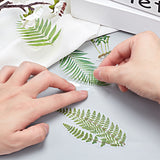 Craspire Self Adhesive Stamping Stickers Sets, DIY Hand Account Photo Album Decoration Sticker, Plant Theme, Leaf Pattern, 71~123x27~60mm, 40pcs/bag, 2bags/set