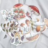 80pcs Scrapbook Stickers Set Vintage Fruit Mushroom Planner