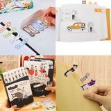 Craspire Cute Animal Memo Pad Sticky Notes, Sticker Index Tabs, for Office School Reading, Mixed Color, 14~15x45~47.5mm, 120sheets/pc, 6pcs/set