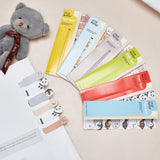Craspire Cute Animal Memo Pad Sticky Notes, Sticker Index Tabs, for Office School Reading, Mixed Color, 14~15x45~47.5mm, 120sheets/pc, 6pcs/set