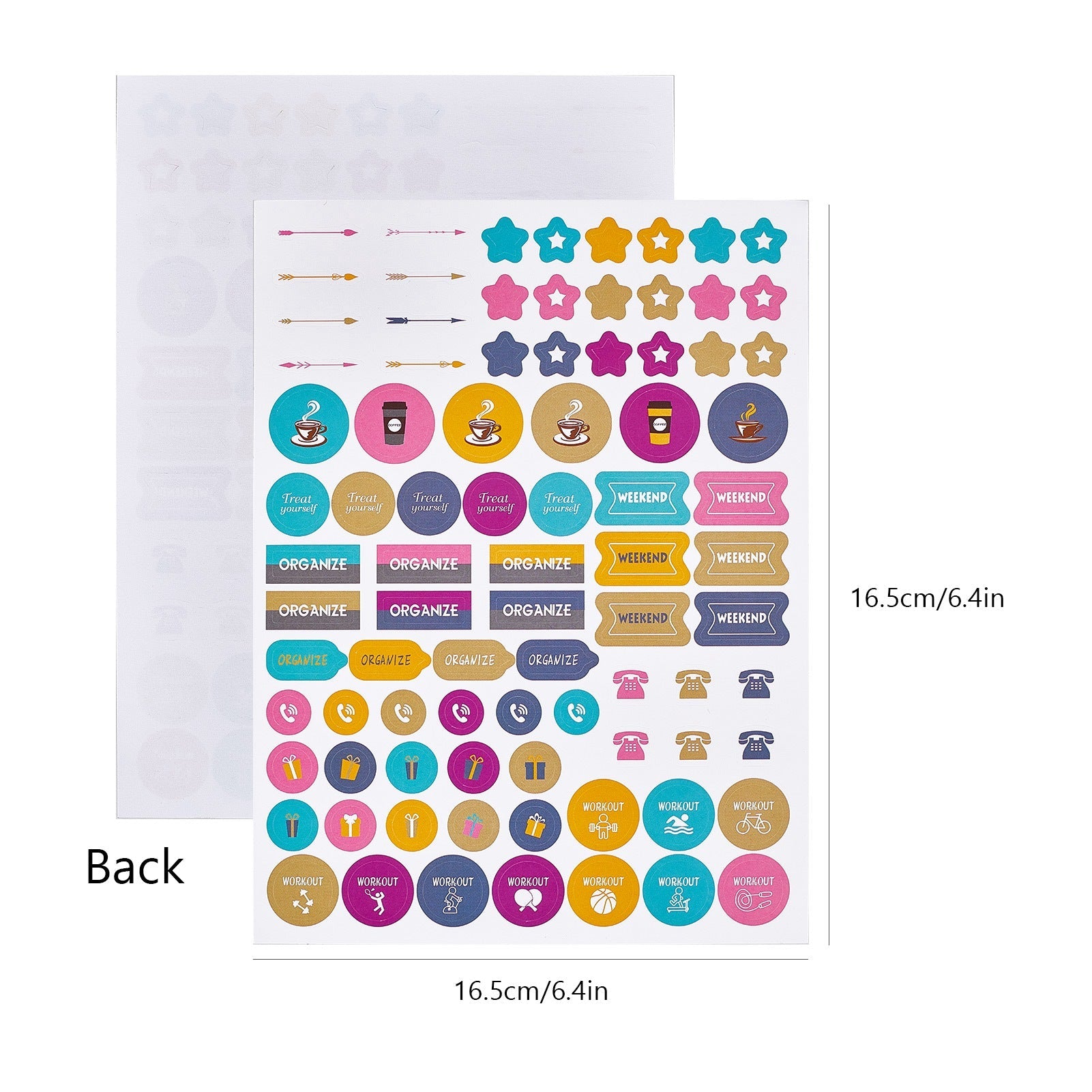 Craspire 12 Sheets Planner Stickers Set Motivational Stickers Colorful –  CRASPIRE