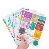 Craspire 12 Sheets Planner Stickers Set Motivational Stickers Colorful Scrapbook Stickers for Adults Daily Journal, Calendar, Planner, and Agendas