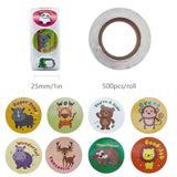500 Pcs Cartoon Animal Reward Motivational Stickers for Teacher Classroom Party