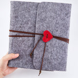 Scrapbook Photo Album Gray Felt Cover(235x250mm)