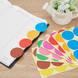 Craspire Self Adhesive Sticker, Flat Round, Mixed Color, 21x11x0.02cm, Stickers: 5cm, 8 colors, 48pcs/color, 384pcs/set