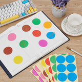 Craspire Self Adhesive Sticker, Flat Round, Mixed Color, 21x11x0.02cm, Stickers: 5cm, 8 colors, 48pcs/color, 384pcs/set