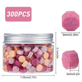 300pcs Octagon Sealing Wax Beads(Pink Purple Series)