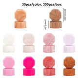 300pcs Sealing Wax Beads(Octagon, 10 Mixed Color)