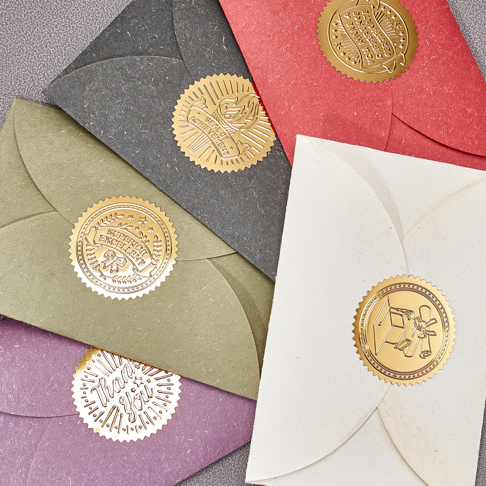 Sealing Accessories - Gold Foiled Vellum Paper Envelope Set
