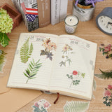 240 Pieces Scrapbook Stickers Set Tropical Plants Theme