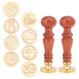8PCS CRASPIRE Wax Seal Stamp Set(Fruit Theme)