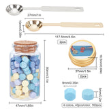 160PCS 4 Colors Sealing Wax Beads (Blue Series)