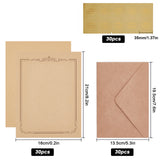 90pcs Vintage Kraft Paper And Envelopes Set