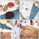 2PCS Wax Seal Stamp with Envelopes Set(Flower Styles)