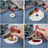 4PCS Rectangle Wax Seal Stamp Set(Flower Theme)