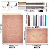 8PCS Wax Seal Sticks with Envelopes and Pendants Kit(8 Colours)