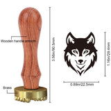 Wolf Ice Stamp Wood Handle Wax Seal Stamp