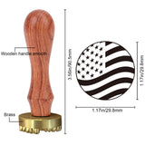 American Flag Ice Stamp Wood Handle Wax Seal Stamp