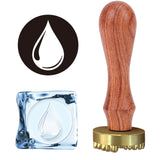 Water Droplets Ice Stamp Wood Handle Wax Seal Stamp