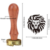 Lion Ice Stamp Wood Handle Wax Seal Stamp
