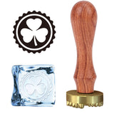 Clover Ice Stamp Wood Handle Wax Seal Stamp