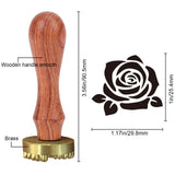 Rose Pattern Ice Stamp Wood Handle Wax Seal Stamp