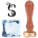 Letter.S Ice Stamp Wood Handle Wax Seal Stamp