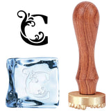 Letter.C Ice Stamp Wood Handle Wax Seal Stamp