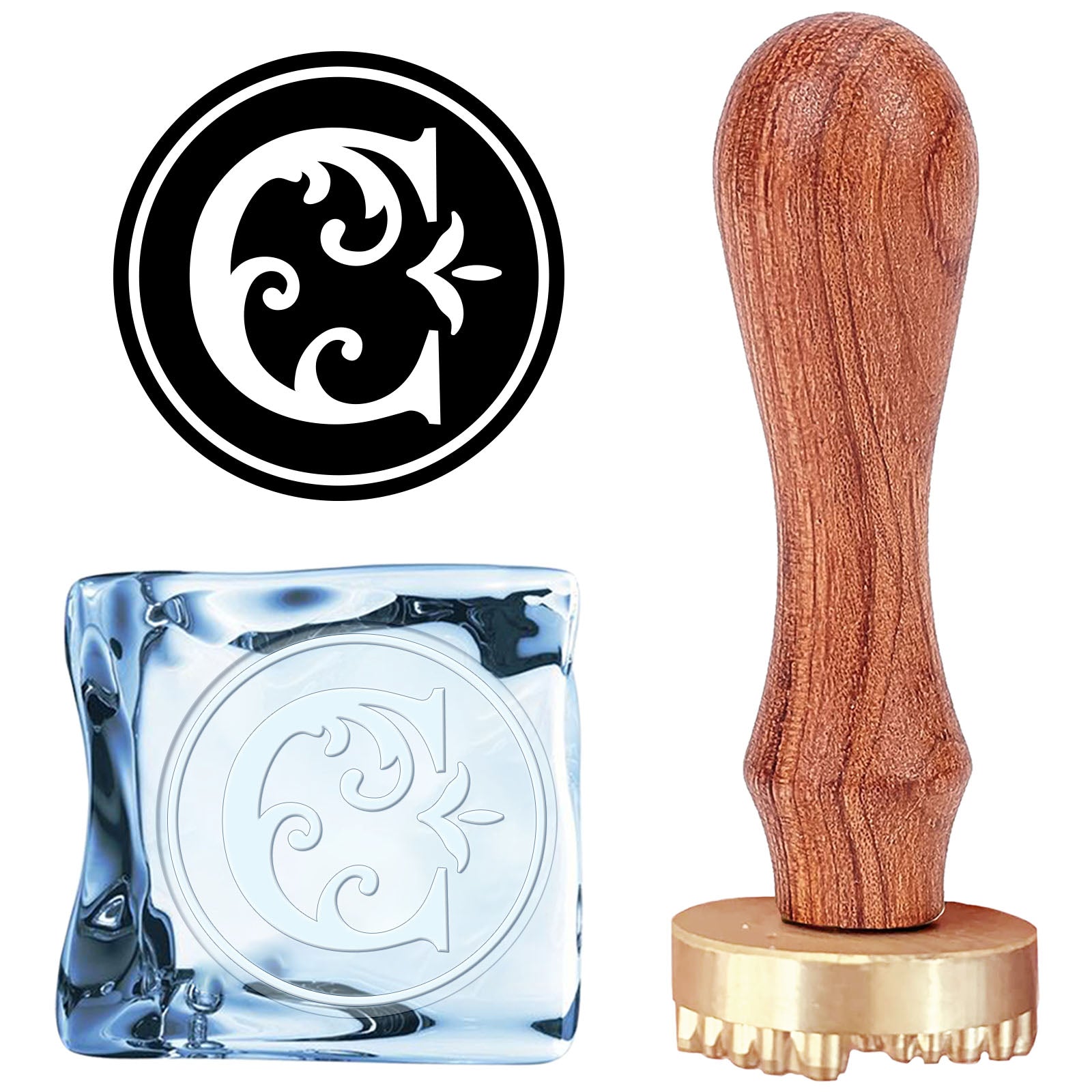 Letter.C Ice Stamp Wood Handle Wax Seal Stamp – CRASPIRE