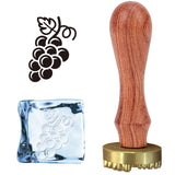 Grape Ice Stamp Wood Handle Wax Seal Stamp