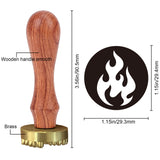 Fire Pattern Ice Stamp Wood Handle Wax Seal Stamp