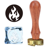 Fire Pattern Ice Stamp Wood Handle Wax Seal Stamp