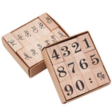 24PCS Wooden Rubber Stamps 2 Sets