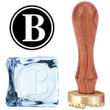 B Letter Ice Stamp Wood Handle Wax Seal Stamp