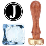 J Letter Ice Stamp Wood Handle Wax Seal Stamp