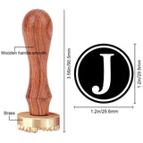 J Letter Ice Stamp Wood Handle Wax Seal Stamp