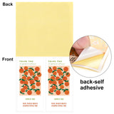 Craspire 45Pcs 3 Colors Coated Paper Self-adhesive Youstickers, Rectangle with Word Thank You & Floral Pattern, Mixed Color, 10.6x10.5x0.02cm, 15pcs/color