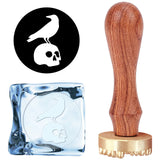 Crow Ice Stamp Wood Handle Wax Seal Stamp