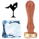 Cocktail Glass Ice Stamp Wood Handle Wax Seal Stamp