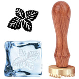 Mint Leaf Ice Stamp Wood Handle Wax Seal Stamp
