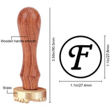 F Letter Ice Stamp Wood Handle Wax Seal Stamp