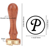 P Letter Ice Stamp Wood Handle Wax Seal Stamp