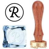 R Letter Ice Stamp Wood Handle Wax Seal Stamp