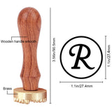 R Letter Ice Stamp Wood Handle Wax Seal Stamp